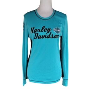 Harley-Davidson Women's Aqua Long Sleeve Tee